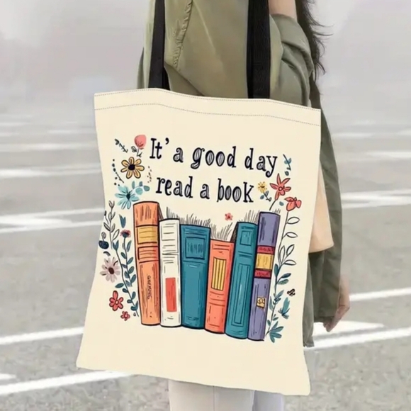 New! "Good Day to Read" Tote Bag: Your Everyday Carry-All! - Picture 1 of 8